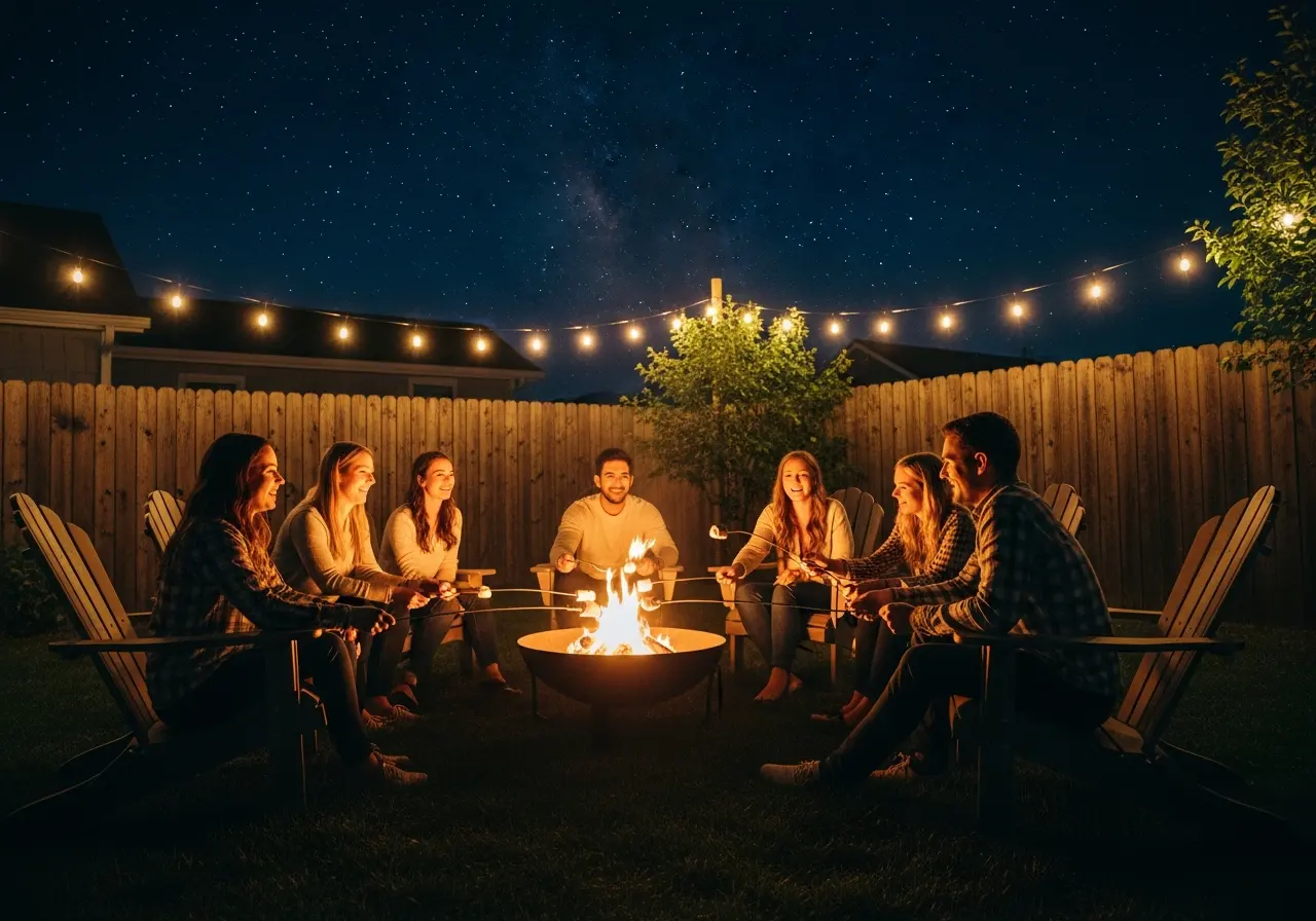 Relaxing outside after a long day of exploring